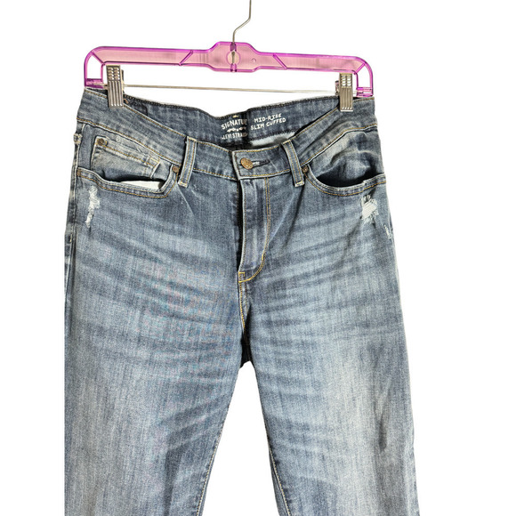 Levis Signature 12 MId Rise Slim Cuffed Light Wash - Picture 3 of 4